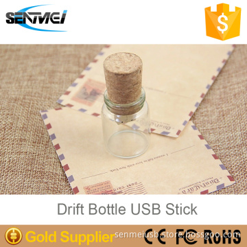 drift bottle shape 32gb usb flash drive for girls